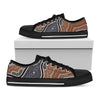 Australia River Aboriginal Dot Print Black Low Top Shoes