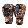Australia River Aboriginal Dot Print Boxing Gloves
