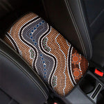 Australia River Aboriginal Dot Print Car Center Console Cover