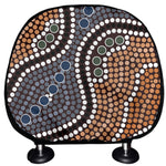 Australia River Aboriginal Dot Print Car Headrest Covers