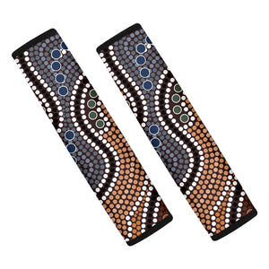 Australia River Aboriginal Dot Print Car Seat Belt Covers