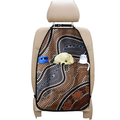 Australia River Aboriginal Dot Print Car Seat Organizers