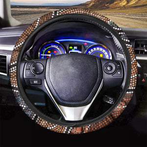 Australia River Aboriginal Dot Print Car Steering Wheel Cover