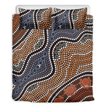 Australia River Aboriginal Dot Print Duvet Cover Bedding Set