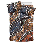 Australia River Aboriginal Dot Print Duvet Cover Bedding Set