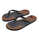 Australia River Aboriginal Dot Print Flip Flops