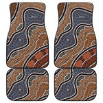 Australia River Aboriginal Dot Print Front and Back Car Floor Mats