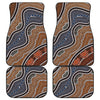 Australia River Aboriginal Dot Print Front and Back Car Floor Mats