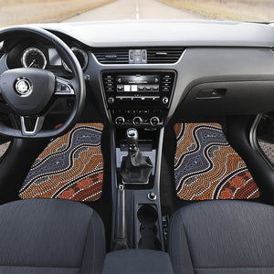 Australia River Aboriginal Dot Print Front and Back Car Floor Mats