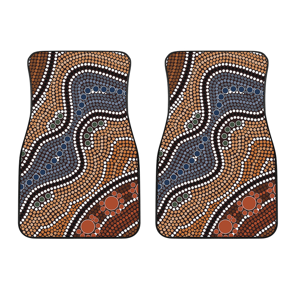 Australia River Aboriginal Dot Print Front Car Floor Mats