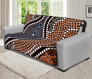 Australia River Aboriginal Dot Print Futon Protector