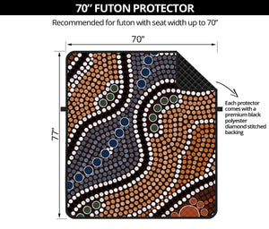 Australia River Aboriginal Dot Print Futon Protector