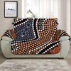 Australia River Aboriginal Dot Print Half Sofa Protector