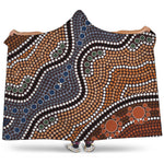 Australia River Aboriginal Dot Print Hooded Blanket