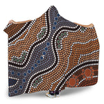 Australia River Aboriginal Dot Print Hooded Blanket
