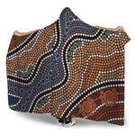 Australia River Aboriginal Dot Print Hooded Blanket
