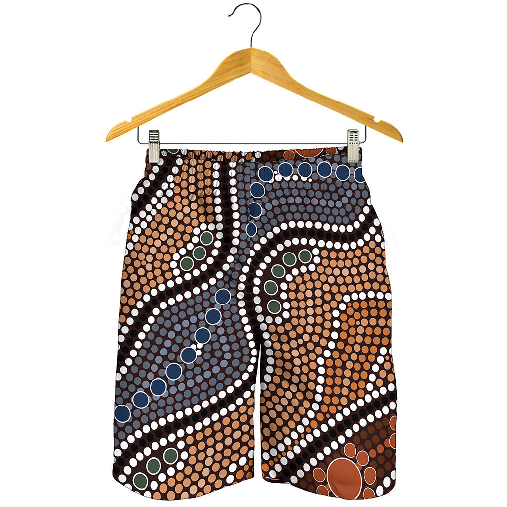 Australia River Aboriginal Dot Print Men's Shorts