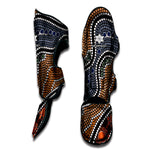 Australia River Aboriginal Dot Print Muay Thai Shin Guard