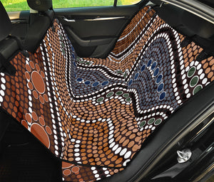 Australia River Aboriginal Dot Print Pet Car Back Seat Cover