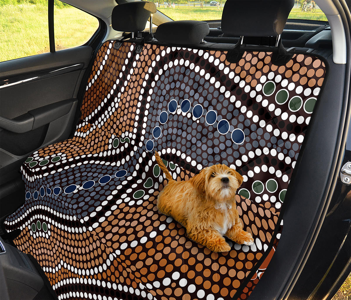 Australia River Aboriginal Dot Print Pet Car Back Seat Cover