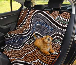 Australia River Aboriginal Dot Print Pet Car Back Seat Cover