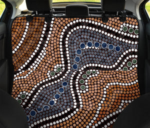 Australia River Aboriginal Dot Print Pet Car Back Seat Cover