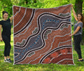 Australia River Aboriginal Dot Print Quilt