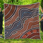 Australia River Aboriginal Dot Print Quilt