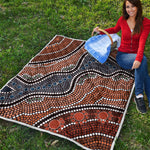 Australia River Aboriginal Dot Print Quilt