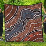 Australia River Aboriginal Dot Print Quilt