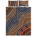 Australia River Aboriginal Dot Print Quilt Bed Set