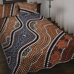 Australia River Aboriginal Dot Print Quilt Bed Set