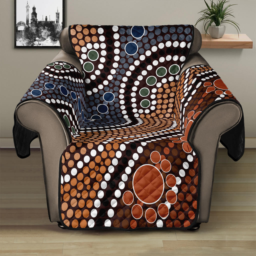 Australia River Aboriginal Dot Print Recliner Protector