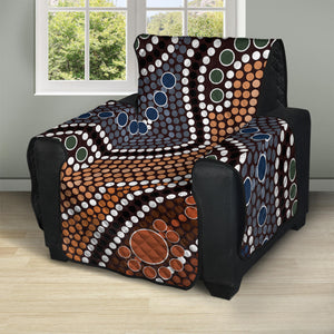 Australia River Aboriginal Dot Print Recliner Protector