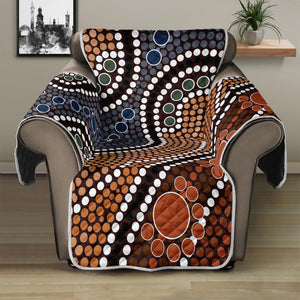 Australia River Aboriginal Dot Print Recliner Protector