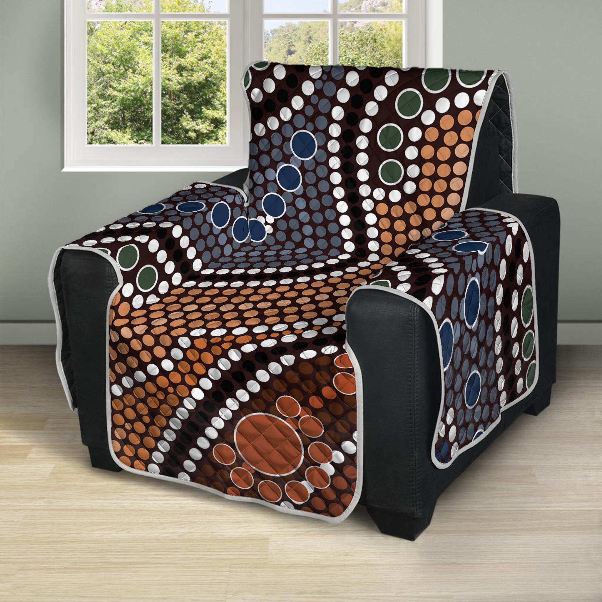 Australia River Aboriginal Dot Print Recliner Protector