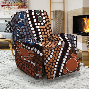 Australia River Aboriginal Dot Print Recliner Slipcover