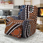 Australia River Aboriginal Dot Print Recliner Slipcover