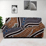 Australia River Aboriginal Dot Print Sofa Cover