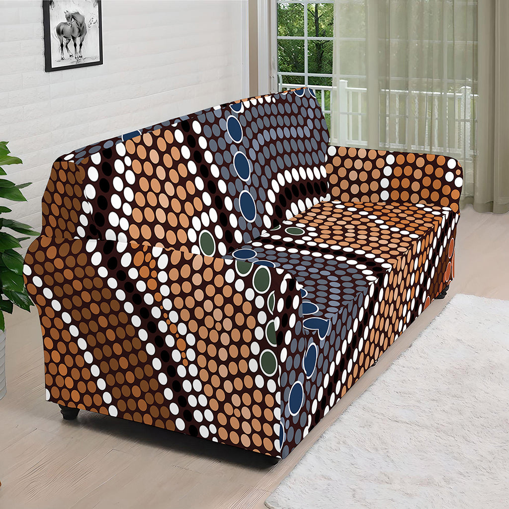 Australia River Aboriginal Dot Print Sofa Cover
