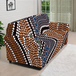 Australia River Aboriginal Dot Print Sofa Cover