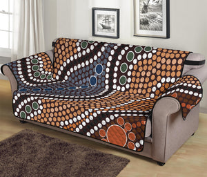 Australia River Aboriginal Dot Print Sofa Protector