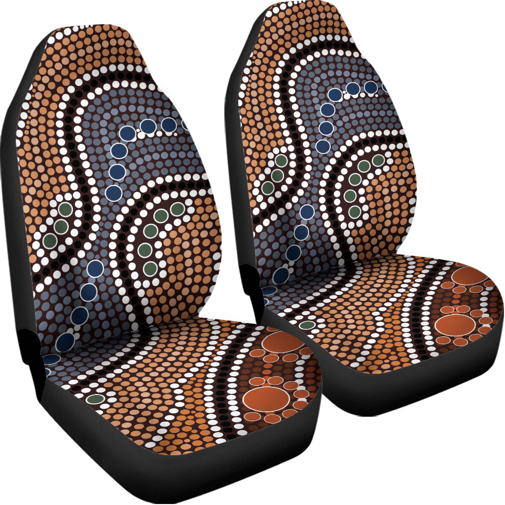 Australia River Aboriginal Dot Print Universal Fit Car Seat Covers