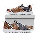 Australia River Aboriginal Dot Print White Running Shoes