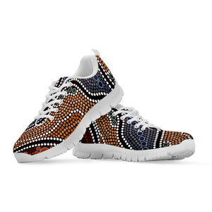 Australia River Aboriginal Dot Print White Sneakers