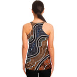 Australia River Aboriginal Dot Print Women's Racerback Tank Top