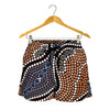 Australia River Aboriginal Dot Print Women's Shorts