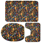 Australia Symbols Pattern Print 3 Piece Bath Mat Set