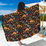 Australia Symbols Pattern Print Beach Sarong Wrap