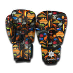 Australia Symbols Pattern Print Boxing Gloves